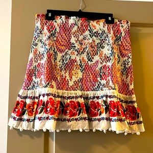Farm Rio smocked skirt